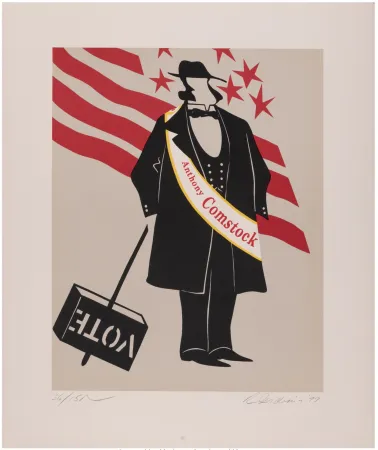 Serigrafia Indiana - Anthony Comstock, 1977 - Hand-signed