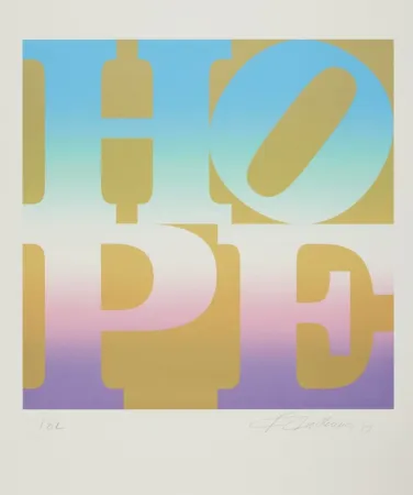 Serigrafia Indiana - Four Seasons of Hope: Spring (Gold)
