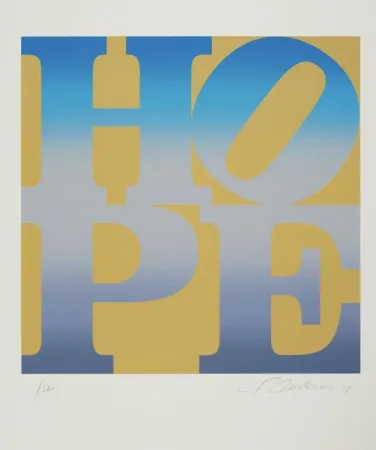 Serigrafia Indiana - Four Seasons of Hope: Winter (Gold)