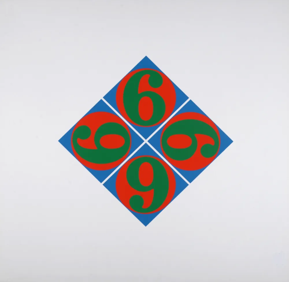 Serigrafia Indiana - Four Sixes, 1969 - hand-signed