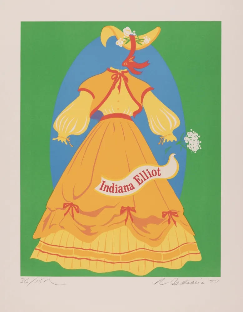 Serigrafia Indiana -  Indiana Elliot, 1977 - Hand-signed