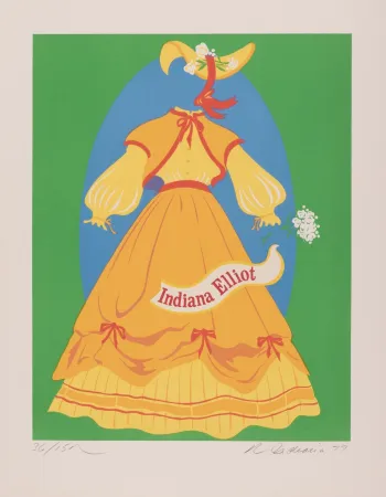 Serigrafia Indiana -  Indiana Elliot, 1977 - Hand-signed