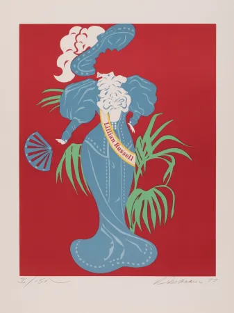 Serigrafia Indiana - Lillian Russel, 1977 - Hand-signed