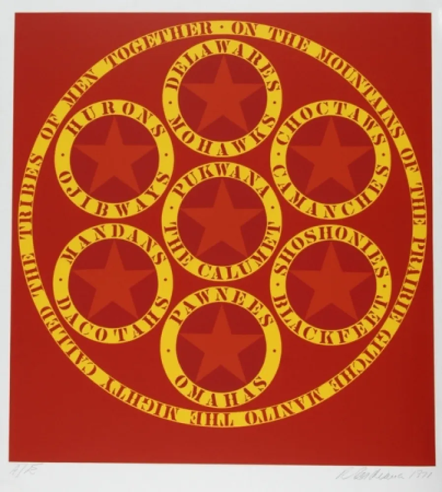 Litografia Indiana - The Calumet, from 