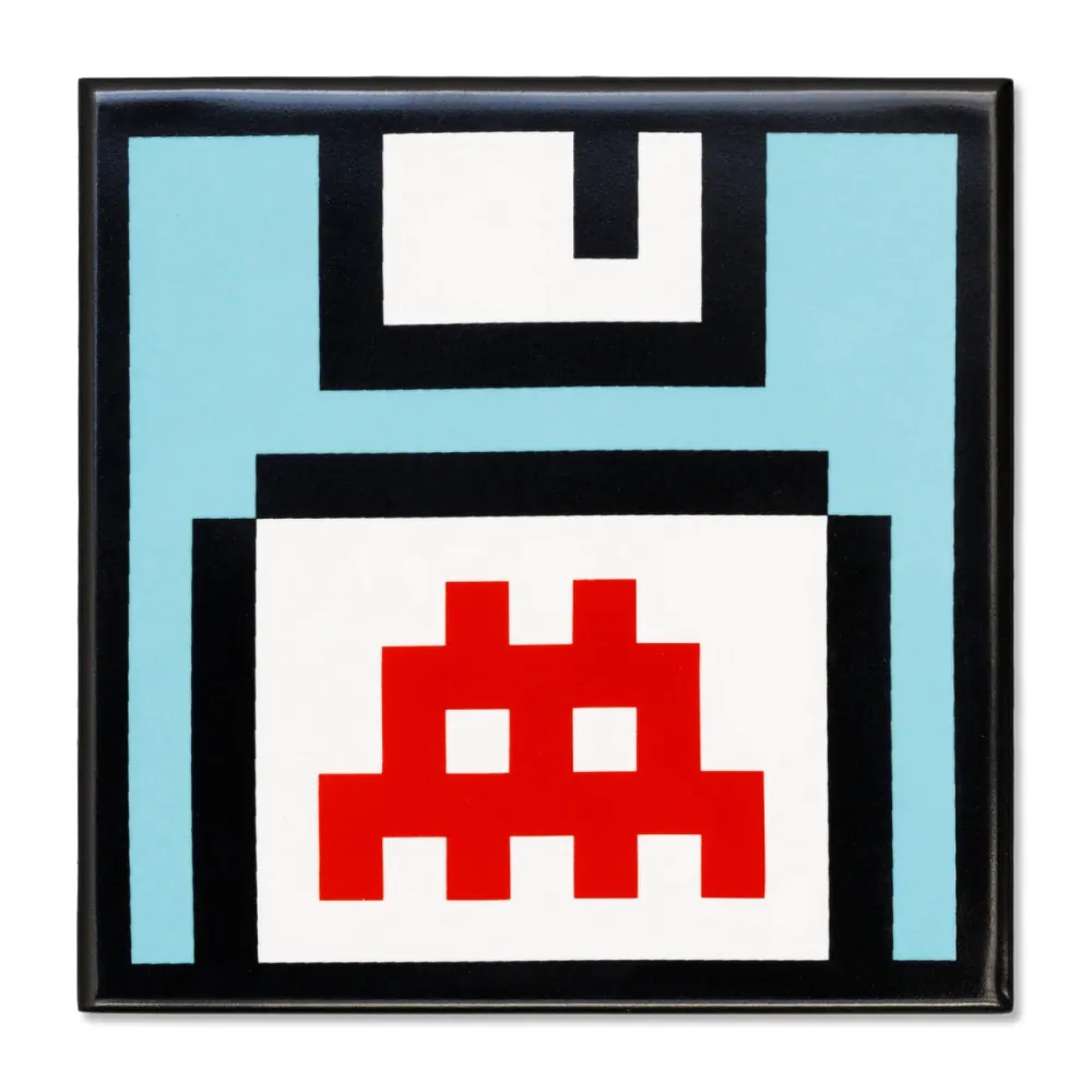 Cerâmica Invader - Ceramic Tile: Floppy Disk
