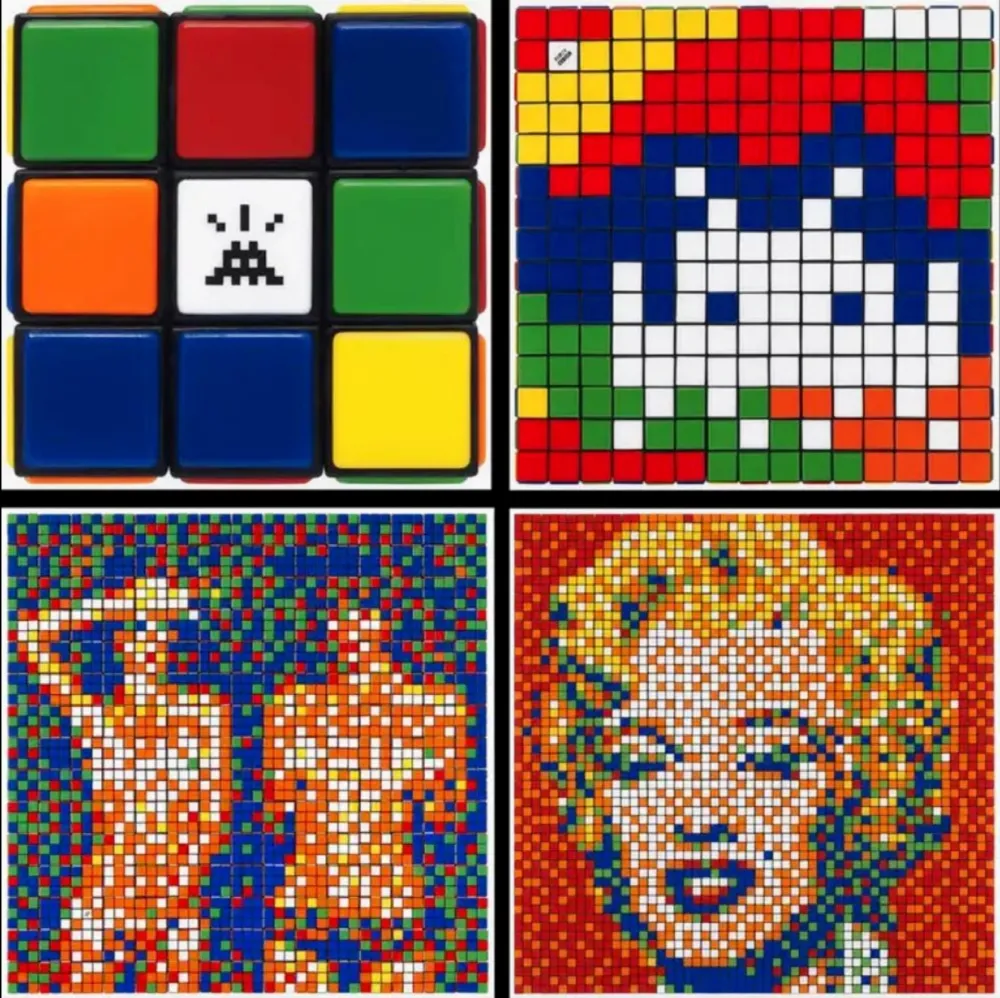 Múltiplo Invader - Rubikcubism (set of 4)