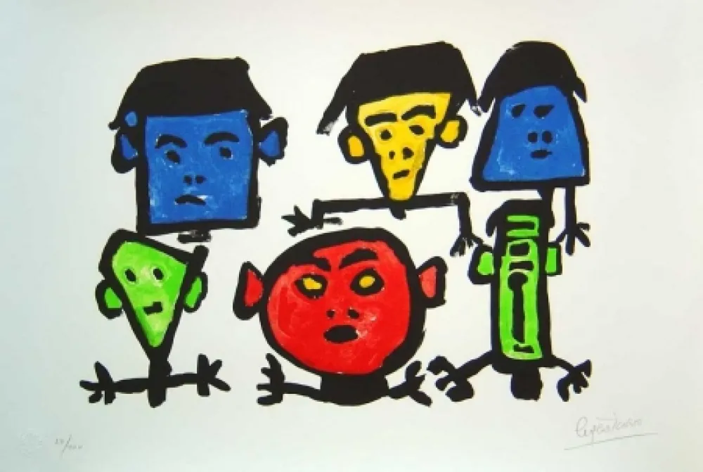 Litografia Ionesco - Les spectateurs