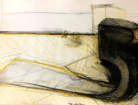 Litografia Iseli - Liegende Funf