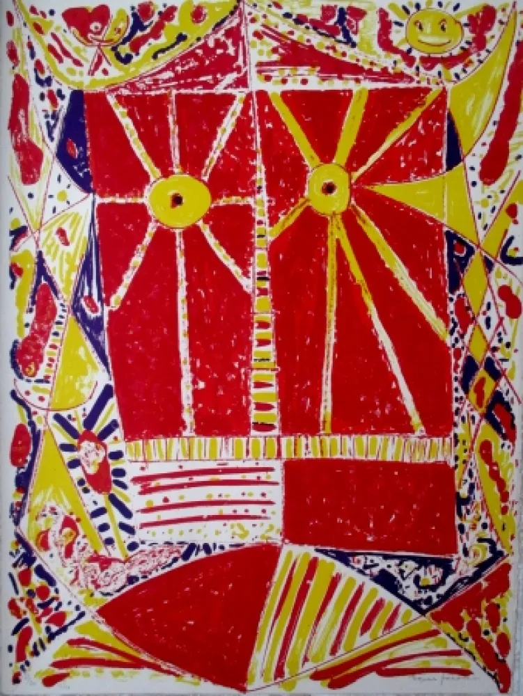 Litografia Jacobsen - Red Mask