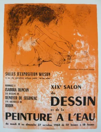 Cartaz Jansem - Affiche salon du dessin et de la peinture à l'eau