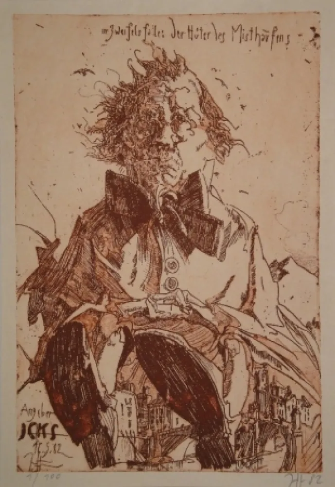 Livro Ilustrado Janssen - Angeber Icks. 1ne Quijoterie (Eine Quijoterie). 