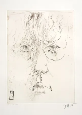 Água-Forte Janssen - Autoportrait