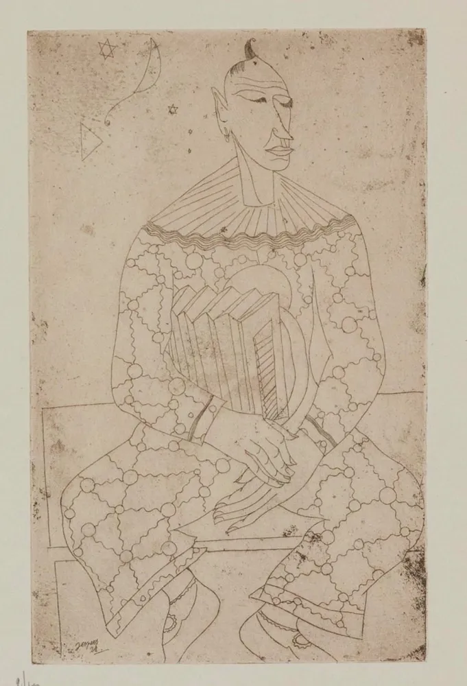 Água-Forte Jespers - Clown avec accordeon