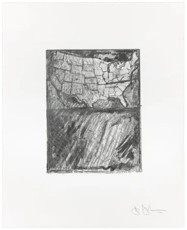 Litografia Johns - Map