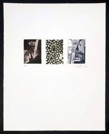 Gravura Johns - Untitled (Red, Yellow, Blue)