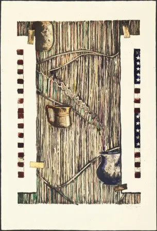 Litografia Johns - Ventriloquist (color)