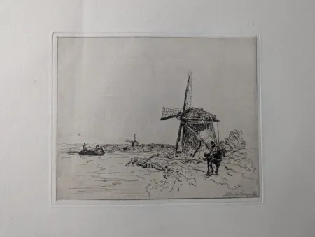 Água-Forte Jongkind - Le chemin de halage / The Towpath