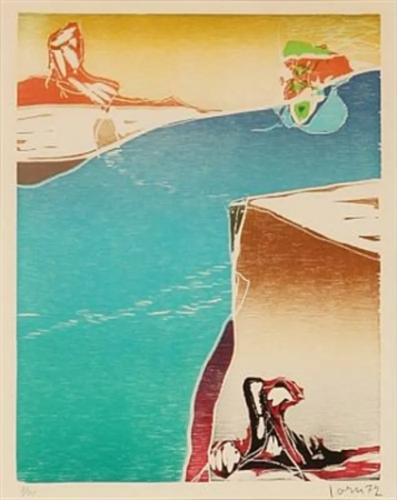 Xilogravura Jorn - Dans le sillage d'If-Aube