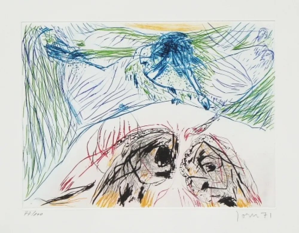 Água-Forte E Água-Tinta Jorn - Hibou sortilège