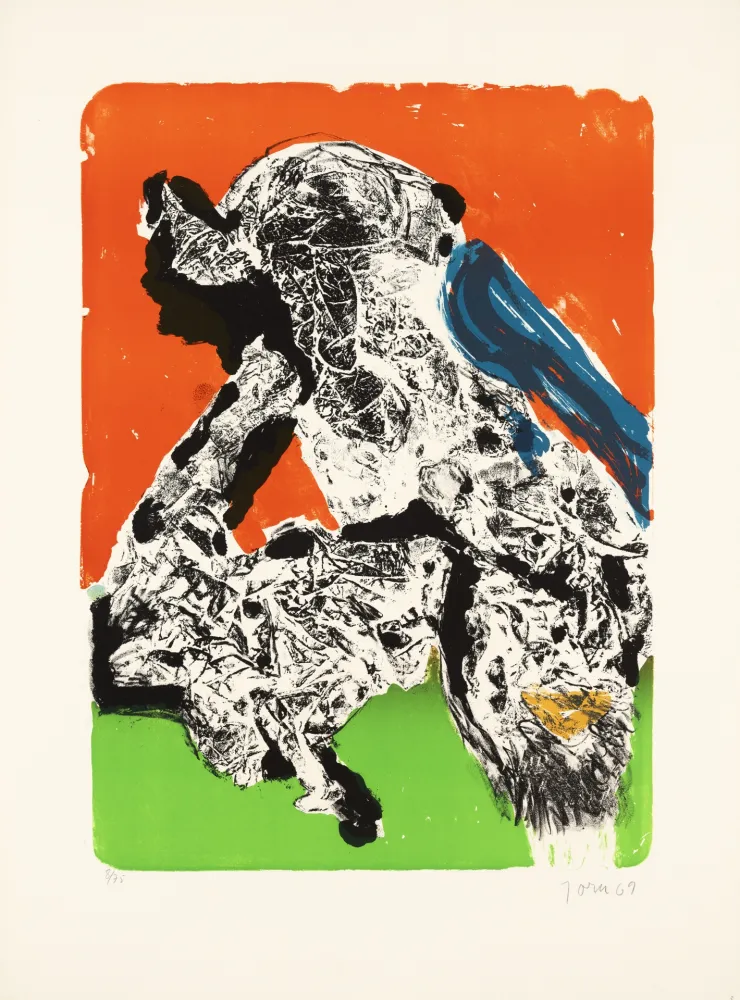 Litografia Jorn - Intimités graphoglyptiques, provocation ratée