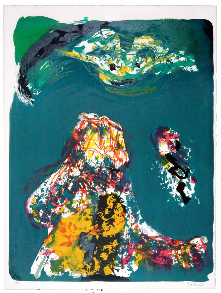 Litografia Jorn - Liberté surveillée