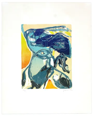 Xilogravura Jorn - Message essoristique