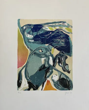 Xilogravura Jorn - Message essoristique