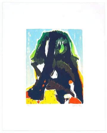 Litografia Jorn - Nasabois - La laie qui se croit un sphinx