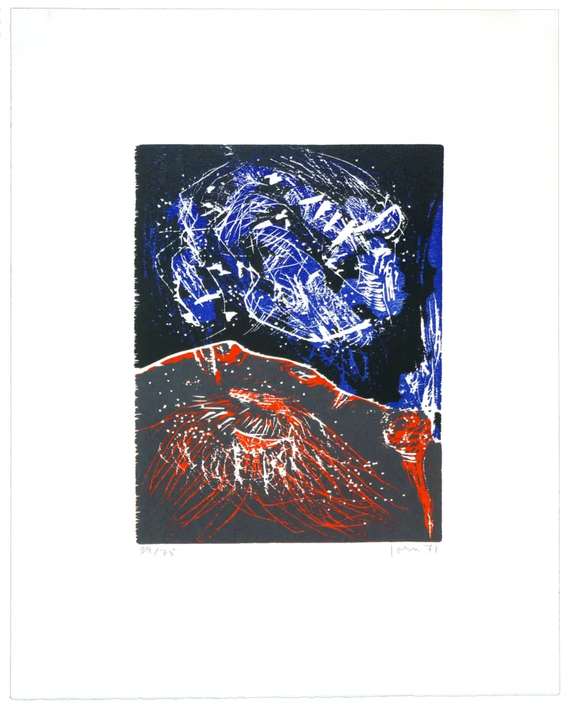 Xilogravura Jorn - Pierre qui roule