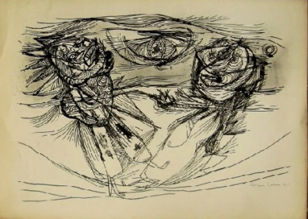 Litografia Jorn - Sans titre 