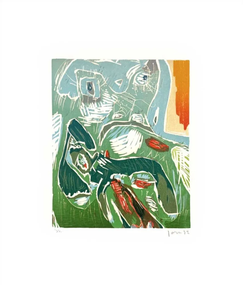 Xilogravura Jorn - Strabisme Pastoral