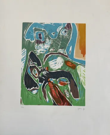 Xilogravura Jorn - Strabisme Pastoral