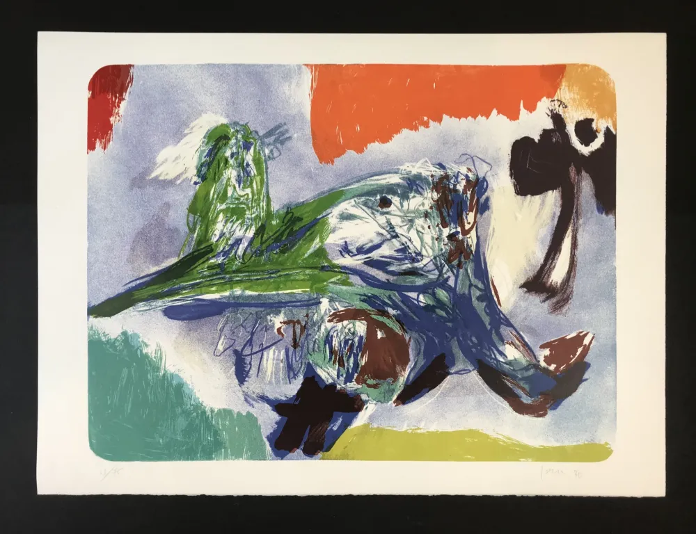 Litografia Jorn - SULLA STRADA II