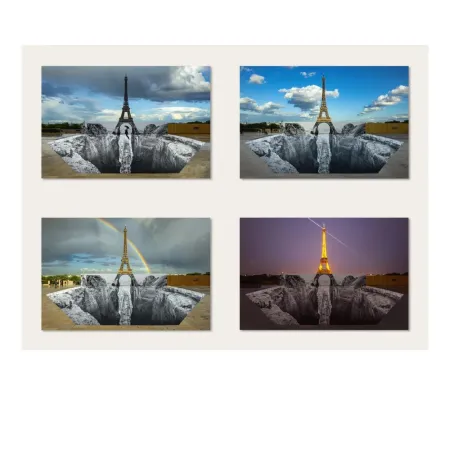 Gravura Digital Jr - 4 Trompe l'oeil, Les Falaises du Trocadéro,