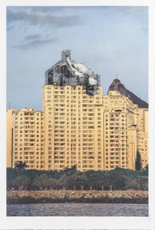 Litografia Jr - JR - Giants, Mohamed Younes Idriss from Sudan, Flamengo, Vertical, © Comité International Olympique, Rio de Janeiro, Brazil