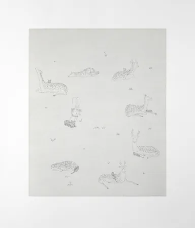 Gravura Kaga - Catching of the 7 wild black cats