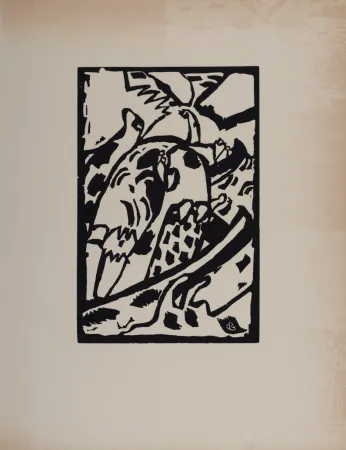 Xilogravura Kandinsky (After) - Improvisation 7, Klänge, 1974