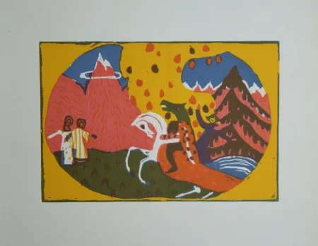Xilogravura Kandinsky - Berge - Klänge, edition Pieper, 1913
