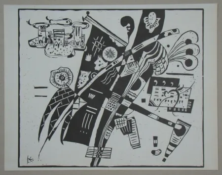 Xilogravura Kandinsky - Composition from 1935