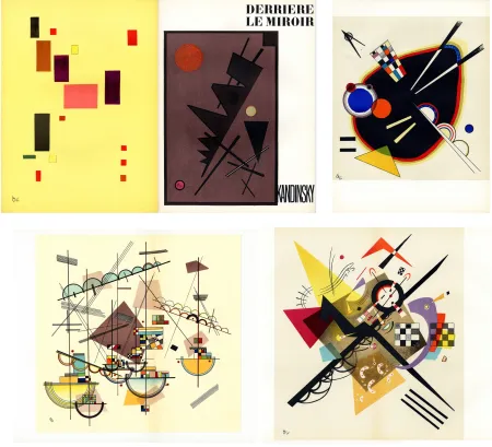Livro Ilustrado Kandinsky - Derrière le Miroir n° 60-61. KANDINSKY. Avec 5 lithographies en couleurs (1953).