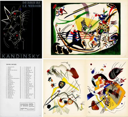 Livro Ilustrado Kandinsky - DERRIÈRE LE MIROIR N°101-102-103. KANDINSKY. Sept-Oct-Nov. 1957. 6 lithographies en couleurs.