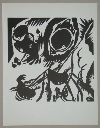 Xilogravura Kandinsky - Garten der Liebe