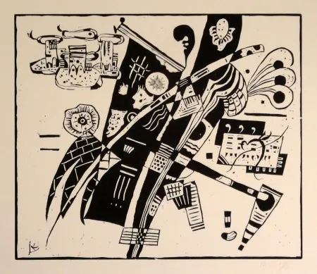 Xilogravura Kandinsky - (Holzschnitt um 1935)