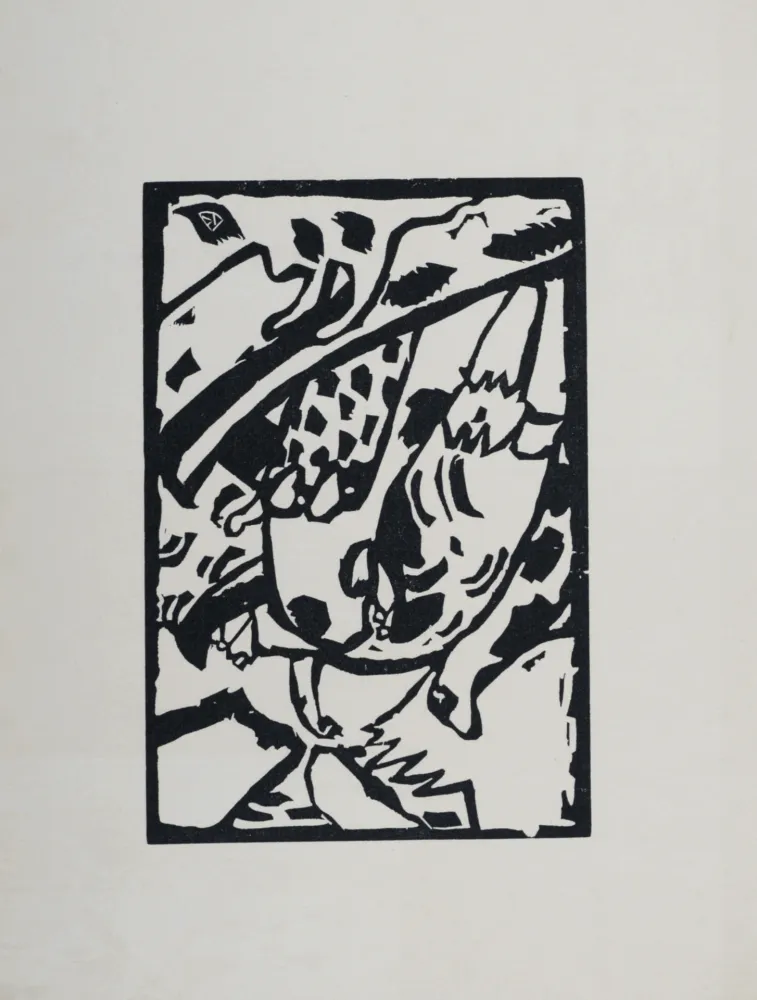 Xilogravura Kandinsky - Improvisation 7, Klänge, 1974