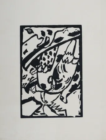 Xilogravura Kandinsky - Improvisation 7, Klänge, 1974