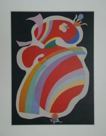 Litografia Kandinsky - La forme rouge, 1938