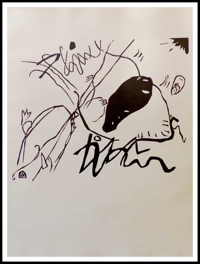 Xilogravura Kandinsky - TACHE NOIRE