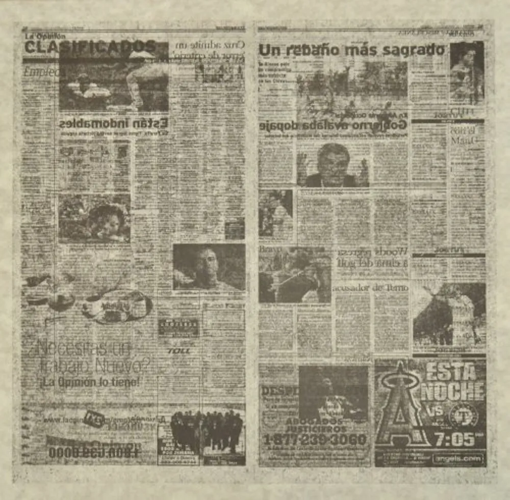 Litografia Kassay - Untitled 2/8 (La Opinión)