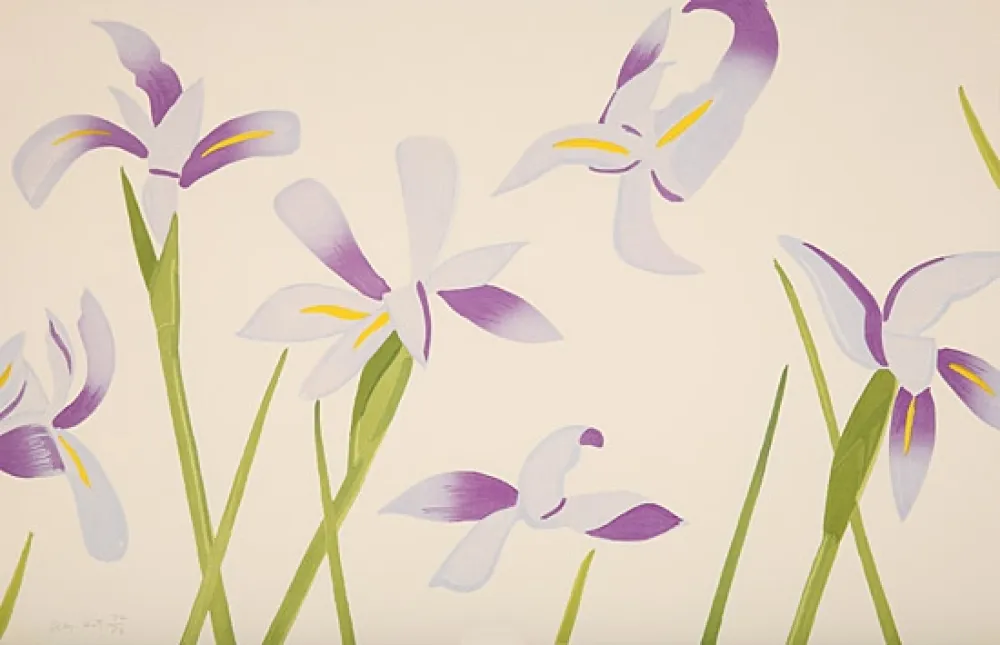 Xilogravura Katz - Blue Flags