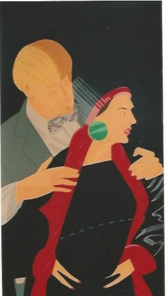 Serigrafia Katz - Pas de Deux V - Red Grooms and Liz Ross